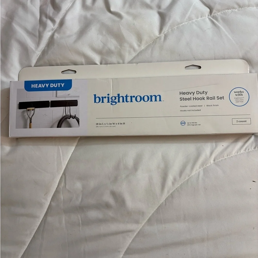New Heavy Duty Steel Hook & Rail Kit- Brightroom